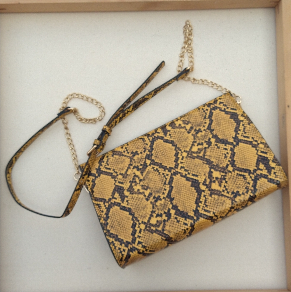 Mustard Jax Vegan Leather Crossbody Bag